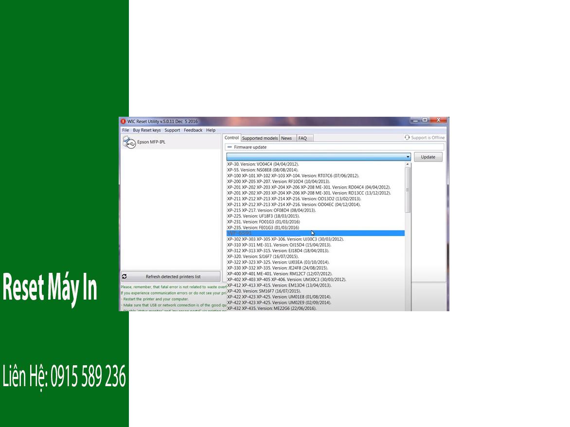 Key Firmware May In Epson WF-6591 Step 5